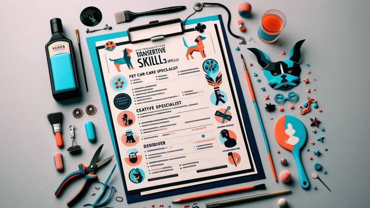 A visually engaging resume with a mix of traditional and unconventional job titles, displayed creatively.